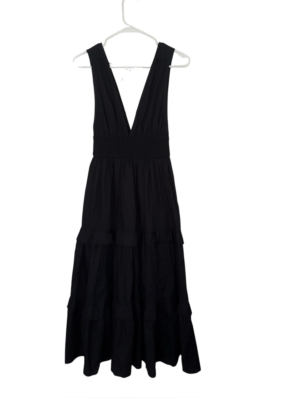Abercrombie & Fitch Plunge Neck Flowy Maxi Dress